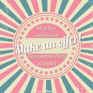 Reasonable offers accepted